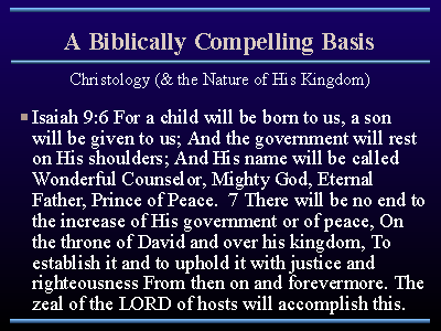 A Biblically Compelling Basis