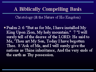 A Biblically Compelling Basis