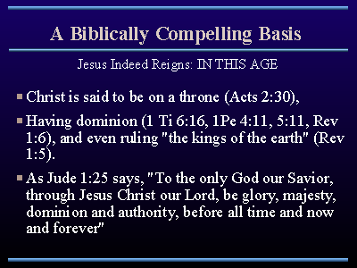 A Biblically Compelling Basis 